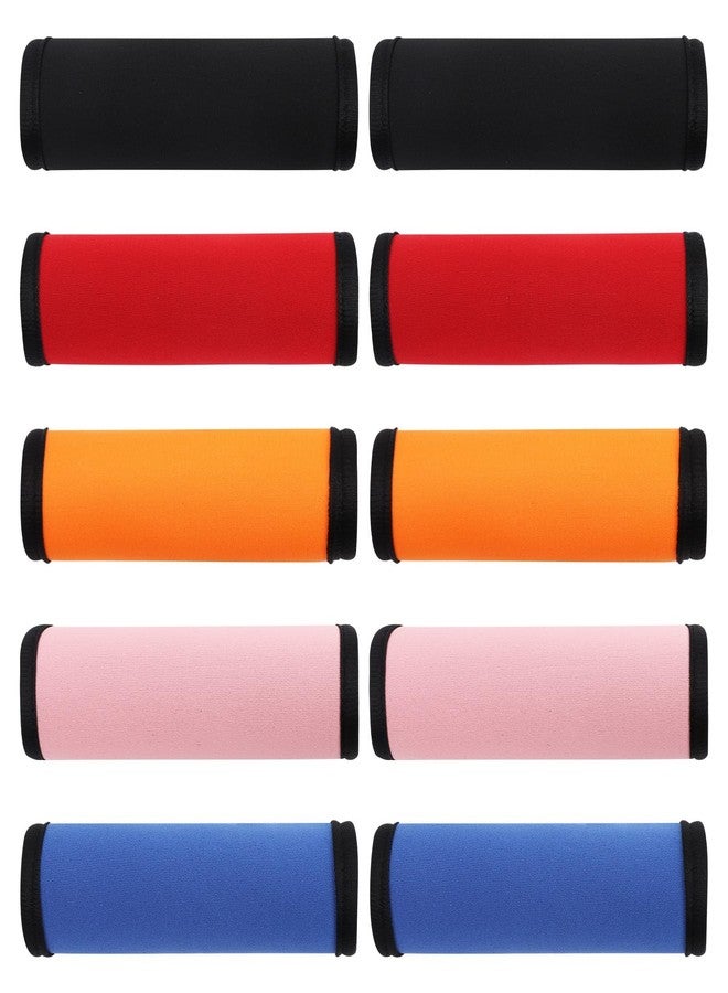 LOGJAM 10 Pack Luggage Handle Wraps for Suitcase, Bright Color Comfort Soft Luggage Handle Covers Suitcase Luggage Tag Travel Accessories - Image 1
